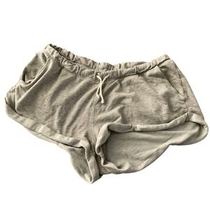 Divided H&M Grey Sweat Shorts Drawstring Waist Lounge Casual Women Size L